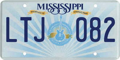 MS license plate LTJ082