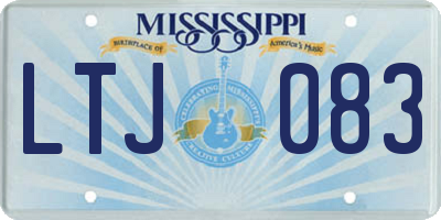 MS license plate LTJ083