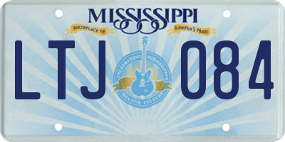 MS license plate LTJ084