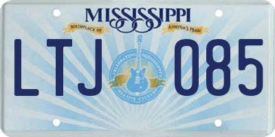 MS license plate LTJ085