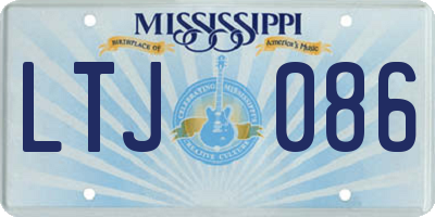 MS license plate LTJ086
