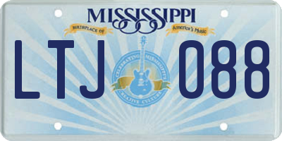 MS license plate LTJ088