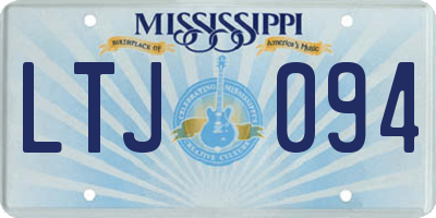 MS license plate LTJ094