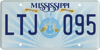 MS license plate LTJ095