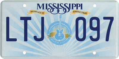 MS license plate LTJ097
