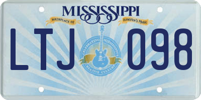 MS license plate LTJ098