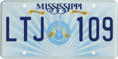 MS license plate LTJ109