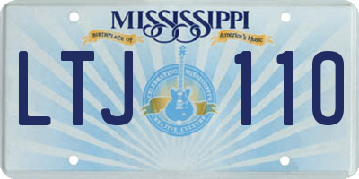 MS license plate LTJ110