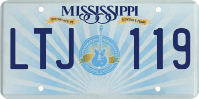 MS license plate LTJ119