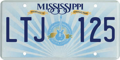 MS license plate LTJ125