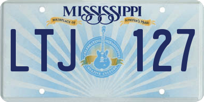 MS license plate LTJ127