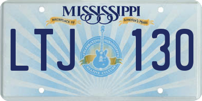 MS license plate LTJ130