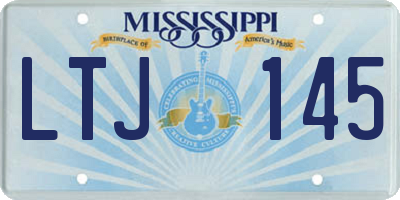 MS license plate LTJ145