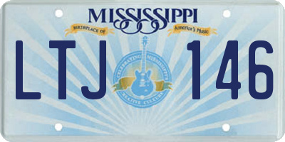 MS license plate LTJ146