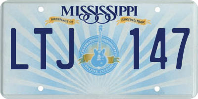 MS license plate LTJ147