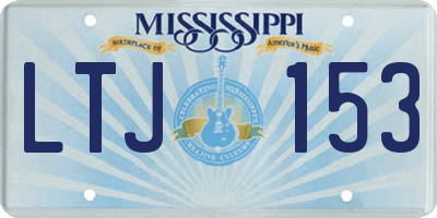 MS license plate LTJ153