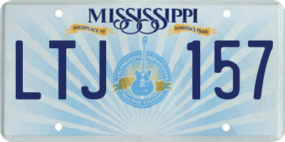MS license plate LTJ157