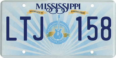 MS license plate LTJ158