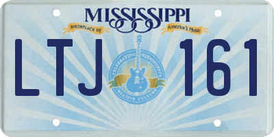 MS license plate LTJ161