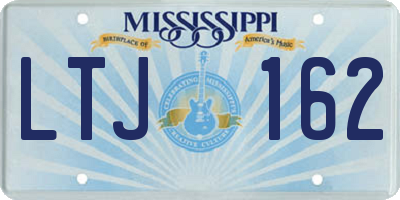 MS license plate LTJ162