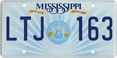 MS license plate LTJ163
