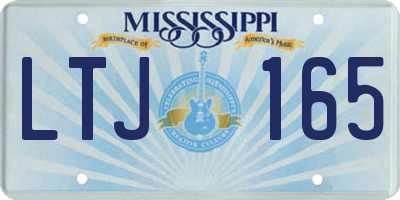MS license plate LTJ165