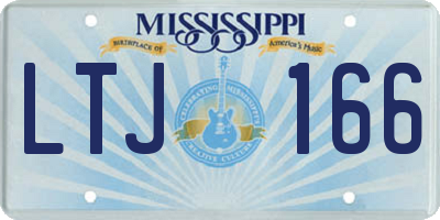 MS license plate LTJ166