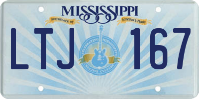 MS license plate LTJ167