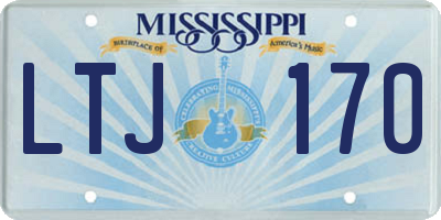 MS license plate LTJ170