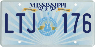 MS license plate LTJ176
