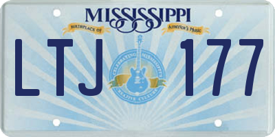MS license plate LTJ177
