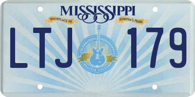 MS license plate LTJ179