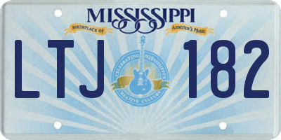 MS license plate LTJ182