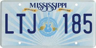 MS license plate LTJ185