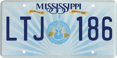 MS license plate LTJ186