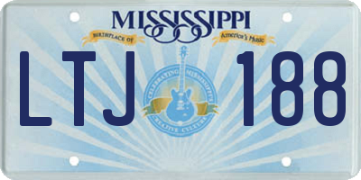 MS license plate LTJ188