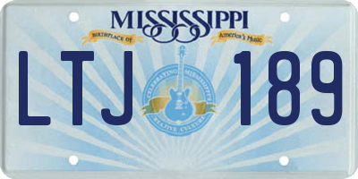 MS license plate LTJ189