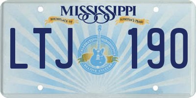 MS license plate LTJ190