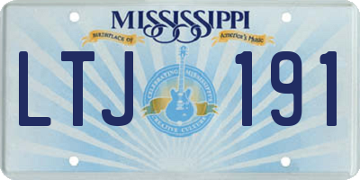 MS license plate LTJ191