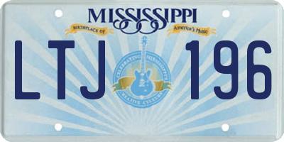 MS license plate LTJ196