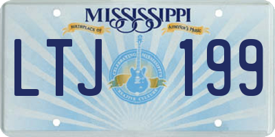 MS license plate LTJ199