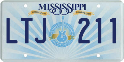 MS license plate LTJ211