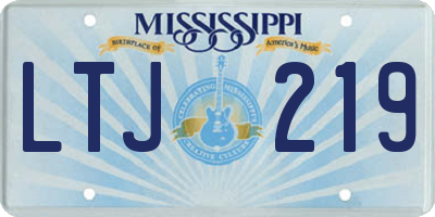 MS license plate LTJ219
