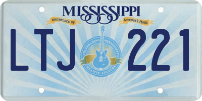 MS license plate LTJ221