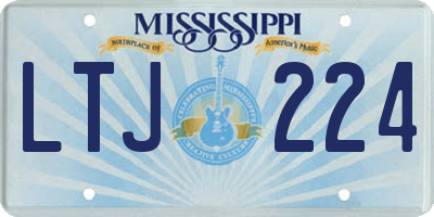 MS license plate LTJ224