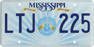 MS license plate LTJ225
