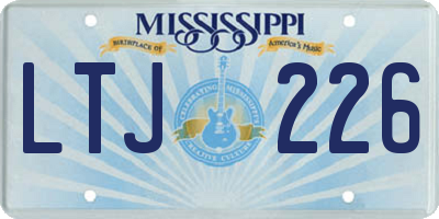MS license plate LTJ226