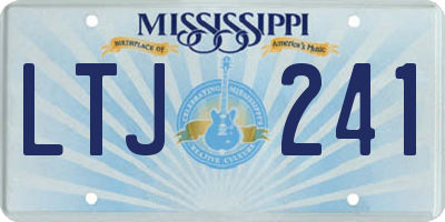 MS license plate LTJ241