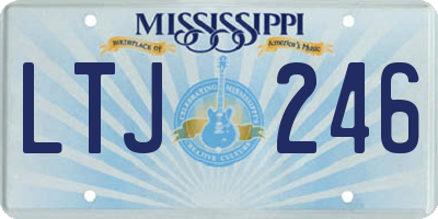 MS license plate LTJ246