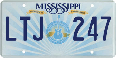 MS license plate LTJ247